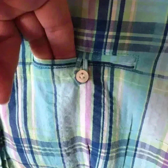 L.L.Bean Women’s Button Down Plaid Cotton Top Shirt Size M - Picture 6 of 8